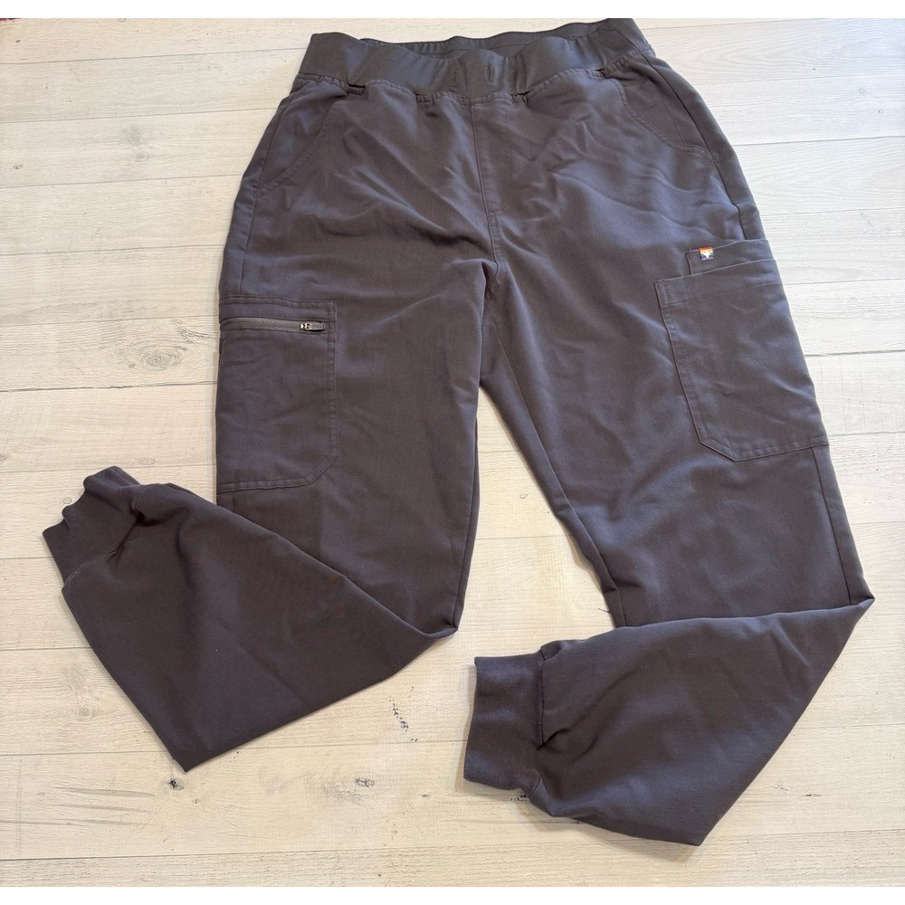 FIGS Zamora Jogger‎ Scrub Pant Women Charcoal Pride W22SW2018 Gray Medium